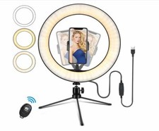 10"LED Ringlicht Ringleuchte Lampe Handyhalter Kit Selfie mit Stativ Fotografie
