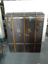 Schrankkoffer Koffer  Reisekoffer Vintage Artistenkoffer Casablanca Rar vor41