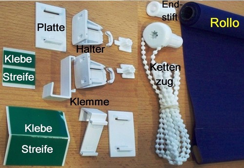 Rollo zum kleben klemmen - zum,