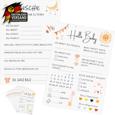 Babyshower Spiele Karten Set