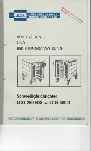 Linde schweißgleichrichter - linde,