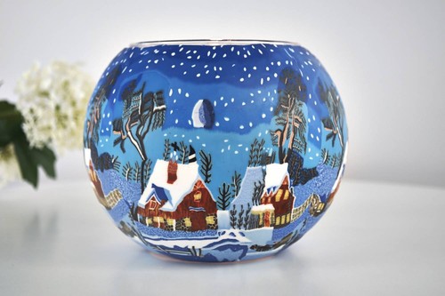 Leuchtglas 821 winternacht - leuchtglas,