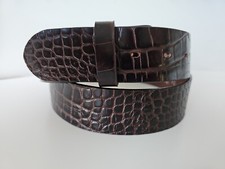 ♥ umjuBELT Gürtel Colombo dunkel braun Leder Größe 80 85 90 95 Kroko-Style