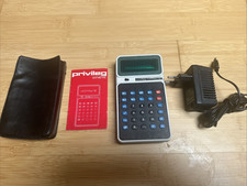 Vintage Taschenrechner Privileg 837 MD-NC funktionsfähig mit Hülle und Netzteil