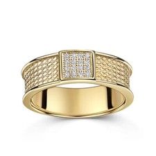 Herren Damen Ring Zirkonia