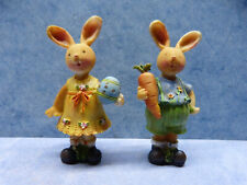 26664. Niedliche Osterhasen Paar Osterhase  Polyresin  2 Stück
