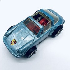 DARDA PORSCHE 911 T MADE IN WEST GERMANY TOY GAME SPIELZEUG TARGA BLUE FUN WOW