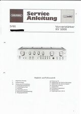 Grundig Service Manual für XV 5000 mit Grundig Rep.- Tipp Copy