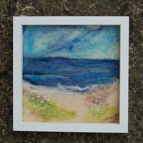 Blumen strand gerahmtes - am,