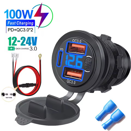 12v usb auto kfz - qc, 3.0