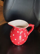Amsel Hamburg, rot weiß gepunkteter Krug,Keramik, Milchkrug