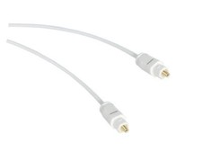 Slim Toslink Optisches Audiokabel SPDIF LWL Digital Kabel (Weiß) 0,5m bis 15m