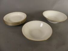 Tafelservice Teile Schüssel und Teller Eschenbach cremeweiss mit Goldrand