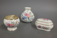 3 tlg. Set  2 x Dose + Vase