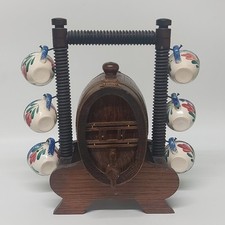 Coopered Kupfer und Holz Schnapsfass für Whisky/Calvados, dekorativ Vintage