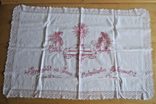 Altartuch, antik rot gestickt