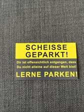 Scheiße Geparkt Zettel für