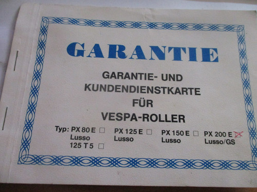 Garantie kundendienstkarte - garantie,