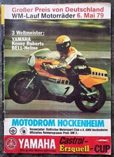 Motodrom Hockenheim 1979 Rennprogramm Großer Preis Deutschland WM-Lauf Motorräde