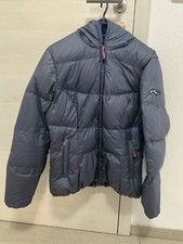 KJUS Spirit Collection Ski Jacke Daunen mit Kapuze Damen Größe 38 / M blau grau