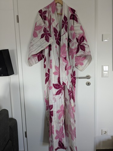 Yukata kimono weiß rosa - kimono,