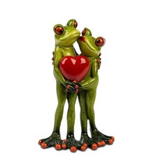 Dekofigur Froschpaar Arm in