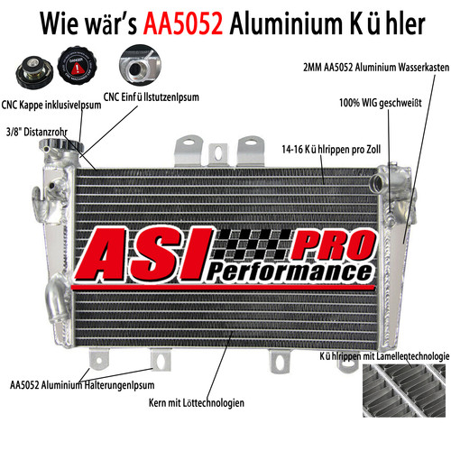Aluminium kühler für triumph - aluminium,