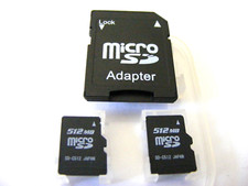 . . . 2 x 512MB MicroSD Card ( 2 x 512 MB Micro SD Karte ) + Adapter gebraucht