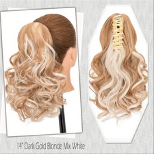 Klammer Haarteil Zopf Pferdeschwanz Clip in Haarverlängerung Claw on Ponytail DE