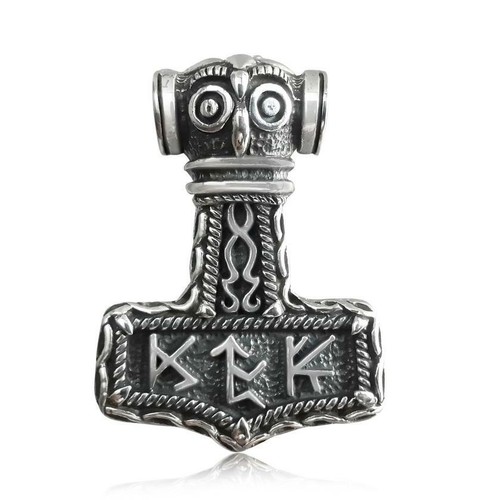 Thorshammer silber amulett - thorshammer,