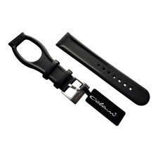 Colani Uhrband Leder schwarz quick release Federstege 22mm UMF Uhrenarmband 