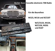 Becker Avus Cassette electronic 708 Radio für alte Mercedes Baureihen W/C/S123