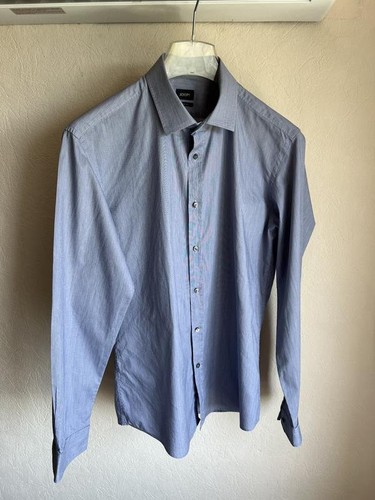 Men joop shirt navy cotton - cotton, 40