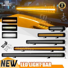 ECE 22 32" 42" 52" LED Arbeitsscheinwerfer Lichtbalken Offroad Gelb Weiß DRL 12V