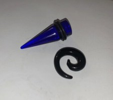 Ohrdehner Piercing Spirale Set Dehnungsstab 2 Stück Spirale Acryl Expander