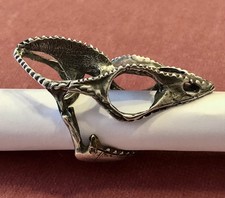 Chamäleon Schädel Silber
