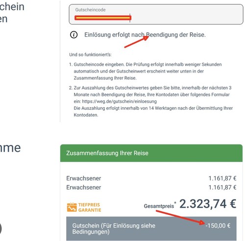 Weg gutschein für - weg.de,