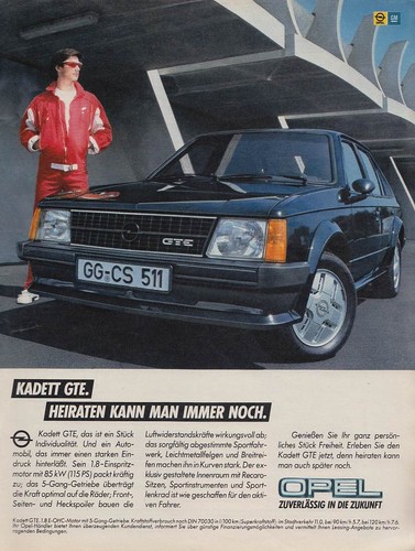 Opel kadett reklame - d, gt/e