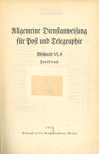 Allgemeine dienstanweisung - allgemeine,