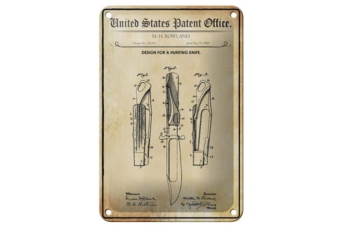 Blechschild patent 12x18 - patent,