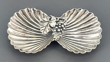Gewürz Schale 800 Silber Wein Trauben Laub Muschel Dekor Schälchen Saliere (15)