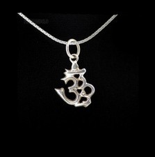 Anhänger Buddhismus Aum Om aus Silber Tibet- Herstellung Zur Nepal #E225