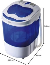 Adler AD 8051 Mini Waschmaschine Schleuder Blau 3 kg Camping Single Reise Mobile