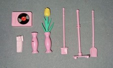 Barbie Vintage 80er Deko Zubehör Für Puppe Wohnwelt Esszimmer  Rosa