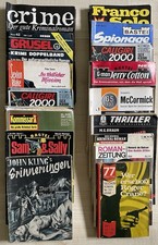 Krimi Heft-Sammlung, 34 Hefte, u.a. Franco Solo, Kommissar X, Jerry Cotton,Crime