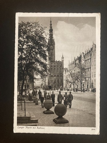 Danzig langer markt mit - ak,