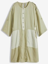 Lässiges Patchwork-Kleid aus Tencel Gr. 46 Beige Bedruckt Casual-Dress Neu*