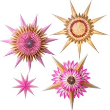 Stern Papier Faltstern 25 cm 70 cm Papierstern Bungalow rosa fuchsia Weihnachten