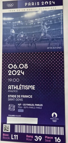 Souvenir ticket olympia 2024 - souvenir,