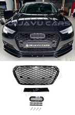 RS4 Look Kühlergrill Tuning Wabengrill Schwarz für Audi A4 B9 / S4 / S line